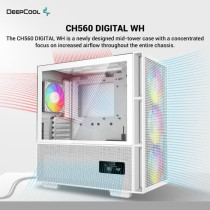 PC case without power supply - DEEPCOOL CH560 DIGITAL (White) - Mid-to