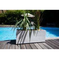 EDA Jardiniere Graphit - 99.5 x 39 x H 43 cm - 97.6 L - Whitewashed