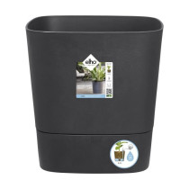 Flower pot Elho square plastic Greenensense aqua Care Gray Coal 38 x 3