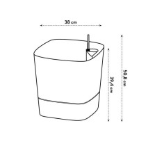 Flower pot Elho square plastic Greenensense aqua Care Gray Coal 38 x 3