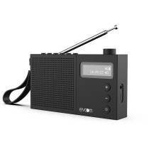 EVOOM EGY Black alarm clock radio - FM and DAB+ radio - Battery Batter