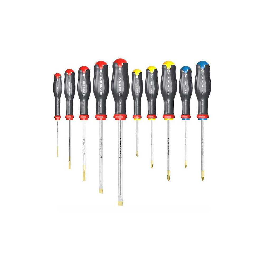 FACOM SET OF 10 PROTWIST SCREWDRIVERS