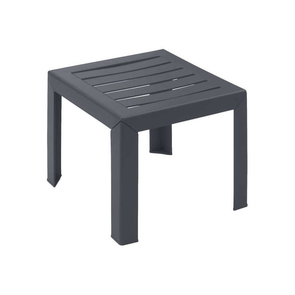 Table basse - GROSFILLEX - Miami - Anthracite - 40x40 - Résine