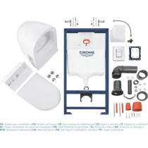 GROHE - Pack Bati WC Solido Compact 39186000 - WC 6-9 l 1,13m