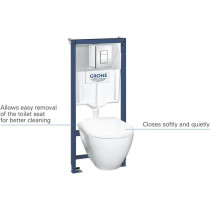 GROHE - Pack Bati WC Solido Compact 39186000 - WC 6-9 l 1,13m