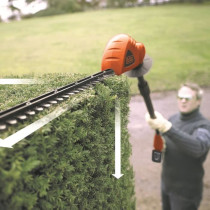 Black+Decker Long-range hedge 43 cm 18v 2 Ah GTC1843L20-QW-Shaped blad