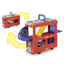 Peppa Pig, 2-in-1 Party Bus Playset with 3 Figures and 13 Accessories,