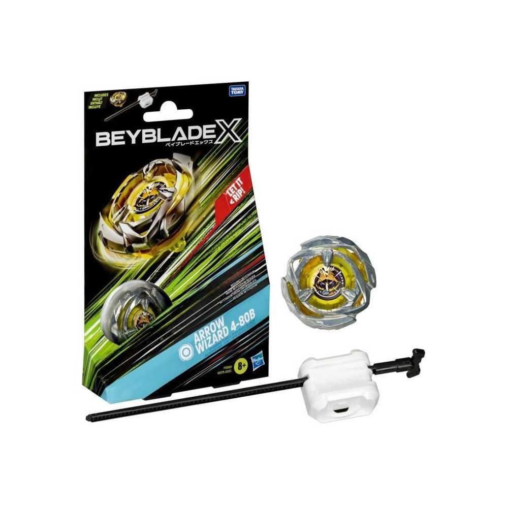 Beyblade X, Starter Pack Arrow Wizard 4-80B with right-spin endurance-