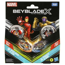 Beyblade X Marvel Collab, Iron Man 4-80B vs. Thanos 4-60B, multipack,