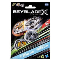 Beyblade X Dual Pack Gale Wyvern 3-60T and Sword Dran 3-80B, 2 Authent