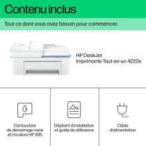 HP Deskjet 4222e Color Inkjet Copy Scan All-in-One Printer - 3 months