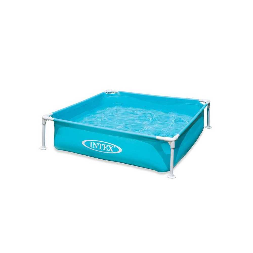 Intex - 57173NP - Turquoise square acid -tight metal pool