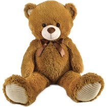 Brown Teddy Bear with Bow +/- 100 cm - PLANET PLUSH - Magnificent 1 me