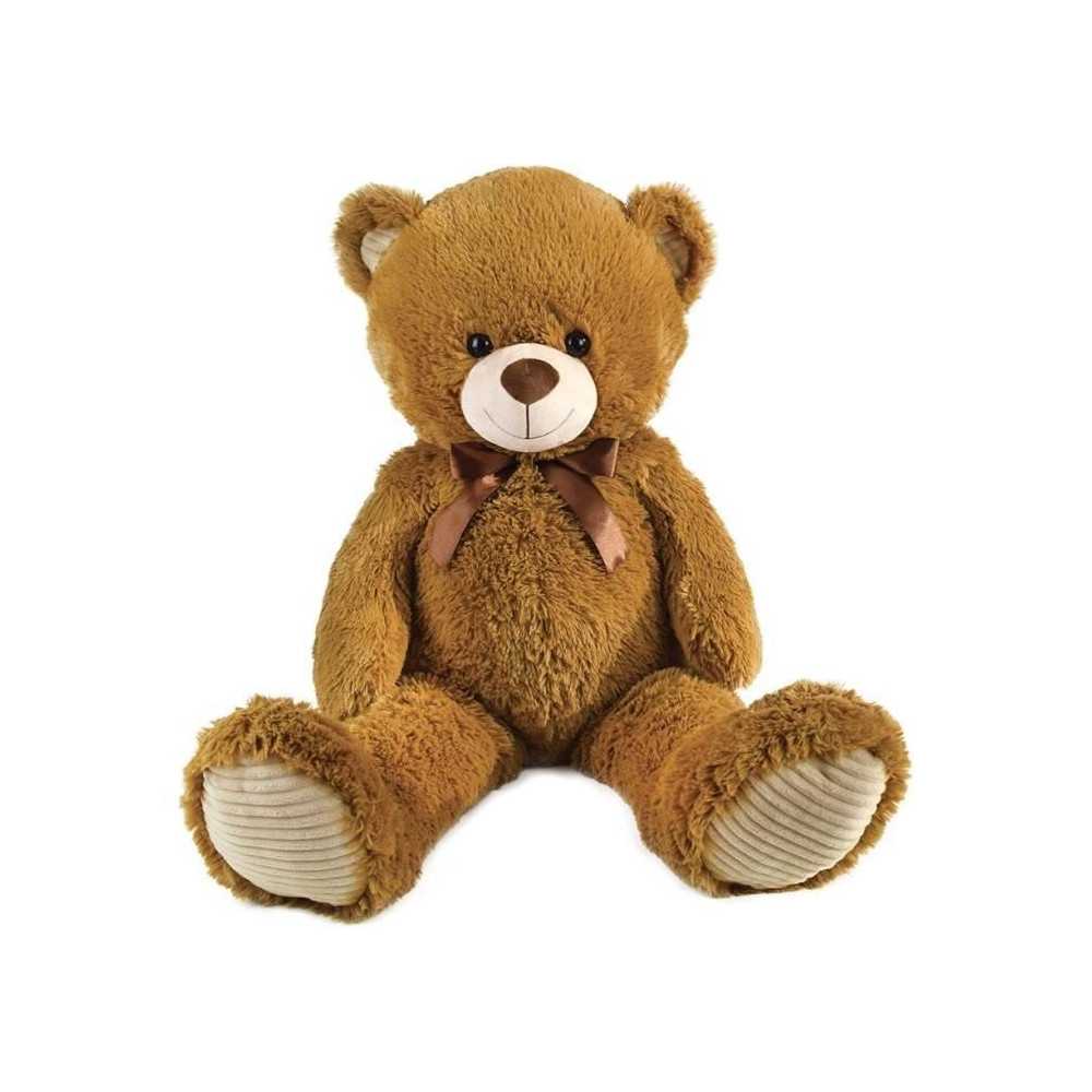 Brown Teddy Bear with Bow +/- 100 cm - PLANET PLUSH - Magnificent 1 me