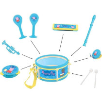 Lexibook - Peppa Pig Musical Set - 7 instruments - Storage in the drum