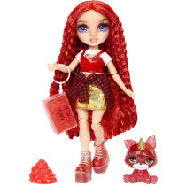 Rainbow High Fashion Doll with Slime Kit and Pet - Ruby (Red) - 11" Gl