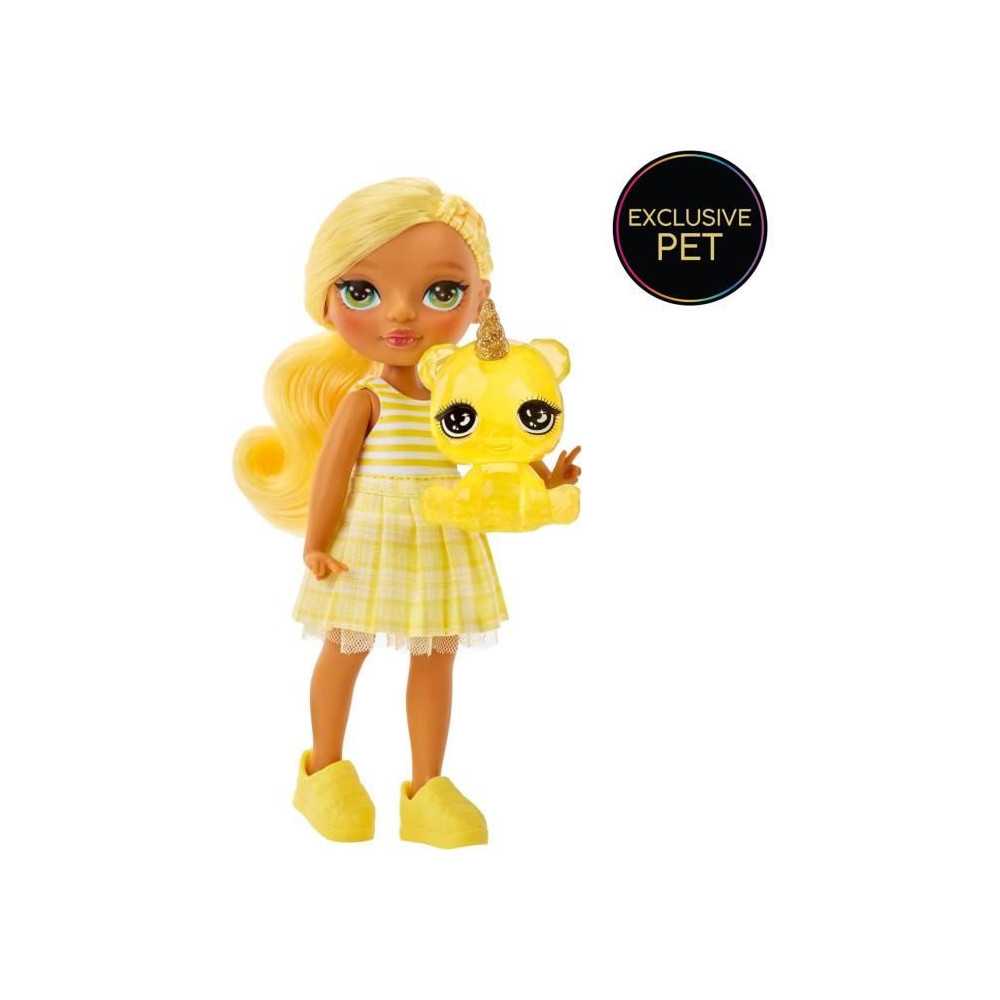 Rainbow High Littles - 15cm Doll + Pet - Yellow - Ages 4 and up