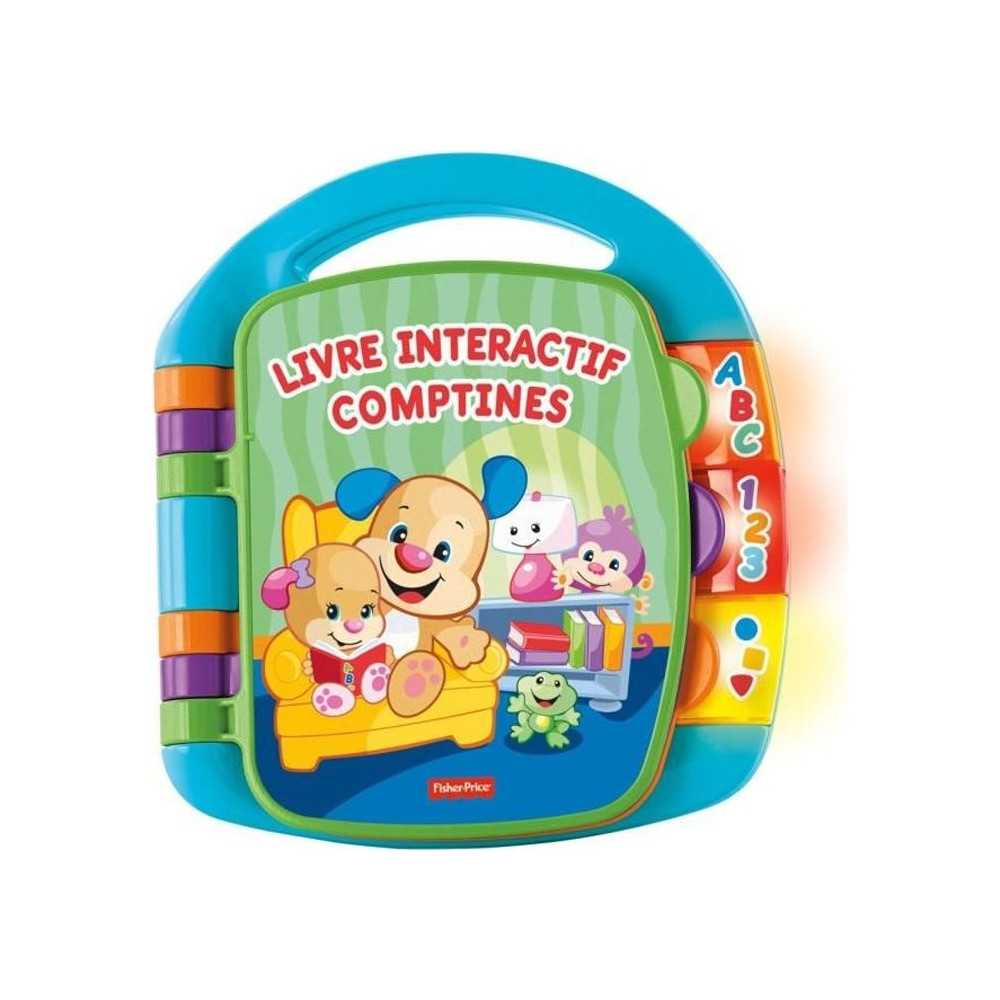 FISHER-PRICE - Interactive Book Nursery Rhymes Puppy - 6 months and +