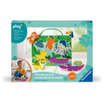 Ravensburger play+, Sensory and magnetic wooden puzzle - In the jungle