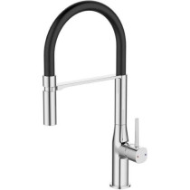 ROUSSEAU Kitchen mixer tap Køben - With hand shower - Chrome gray and