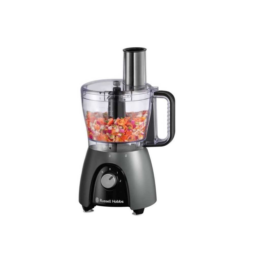 Food processor - RUSSEL HOBBS - Desire Matte Charcoal - 600 W - 2 spee