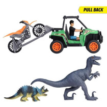 Dinosaur Hunter Box - Dickie - 1 Articulated Figure and 2 Dinosaurs In