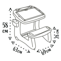 Small Schoolboy Desk - Smoby - 80 Accessories Included - Green - 63 x