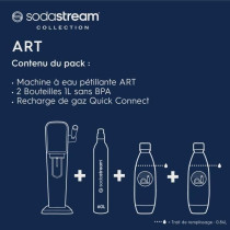 Sodastream soda machine - + sparkling water machine black art pack dis