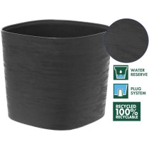 Pot with water reserve - GARDEN ID Respect - Black-Anth 25 x 25 cm - 1