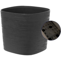 Pot with water reserve - GARDEN ID Respect - Black-Anth 25 x 25 cm - 1