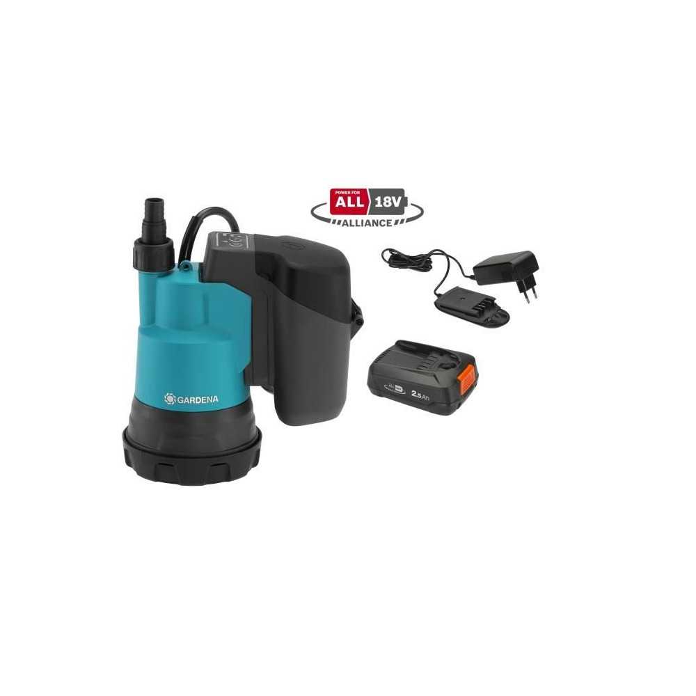 Gardena Shape Pump Light Water 200/2 Li-ion 18V P4A-Max 2000L/H & Pres