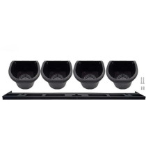 Wall planter - Wall kit consisting of a wall bracket and 4 pots (1 L)