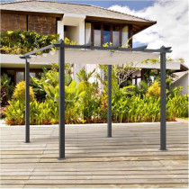 Pergola en aluminium CORDOBA - Beige - 3 x 3 m