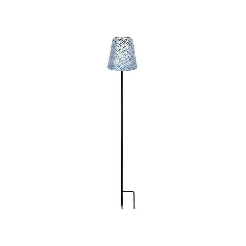 Solar lamp - GARDEN ID Silver - Ø12 h70 cm - Autonomy 6-8h - Stabiliz