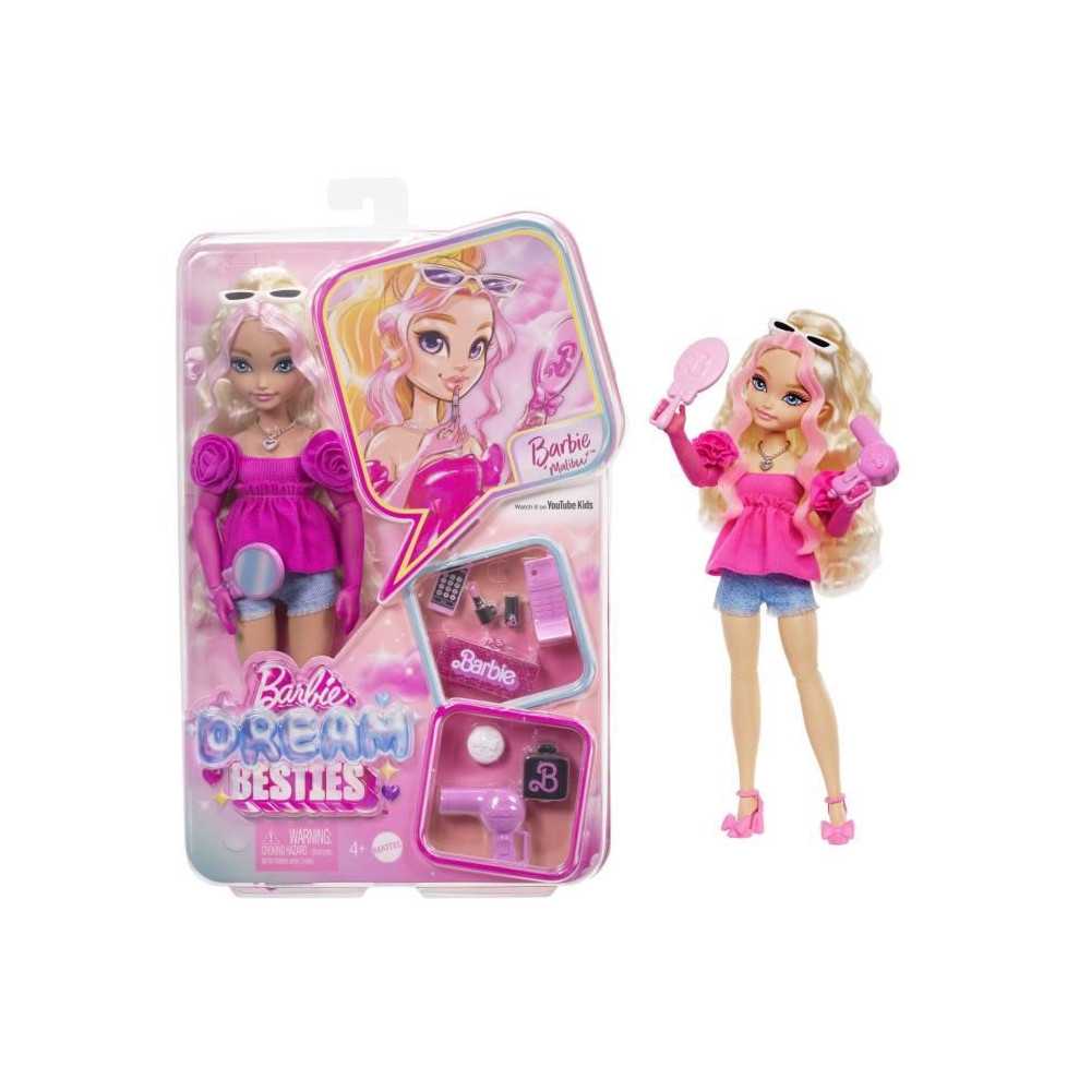 BARBIE Dream Team "Malibu" - Doll and 8 accessories - Barbie - HYC21