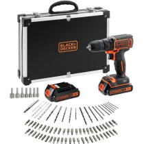 BLACK & DECKER BDCDC18BAFC - Drill-driver - Li Ion 2x18 V battery + 80