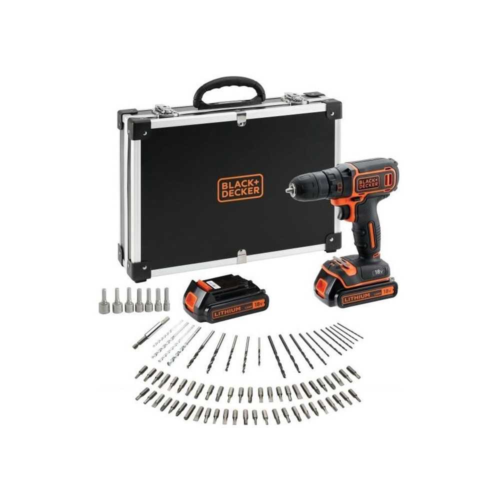 BLACK & DECKER BDCDC18BAFC - Drill-driver - Li Ion 2x18 V battery + 80