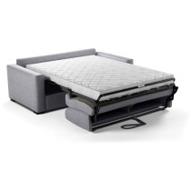 Canapé convertible express - MARIUS - Tissu Gris clair - matelas 14cm