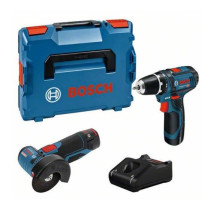 Pack 2 BOSCH tools GSR 12V-15 drill-screwdriver + GWS 12V-76 angle gri