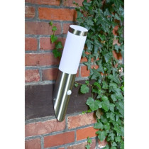 Outdoor wall light with Stainless Steel Detector H40cm satin stainless