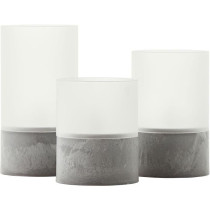 Set of 3 BRILLIANT LED CANDLE table lamps - 2500K - Plastic and glass