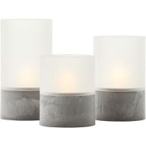 Set of 3 BRILLIANT LED CANDLE table lamps - 2500K - Plastic and glass