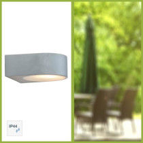 BRILLIANT - TYLER Outdoor wall light - titanium color - metal/glass E2