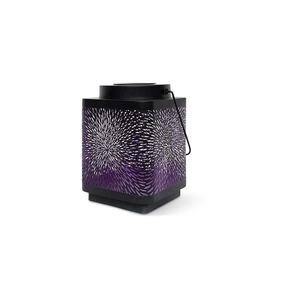 Solar lantern - GARDEN ID Attract - Mauve 11 x 11 h15 cm - 6 to 8 hour