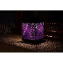 Solar lantern - GARDEN ID Attract - Mauve 11 x 11 h15 cm - 6 to 8 hour