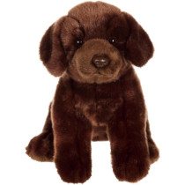 Brown Labrador Dog Plush - GIPSY TOYS - Sitting, 25 cm