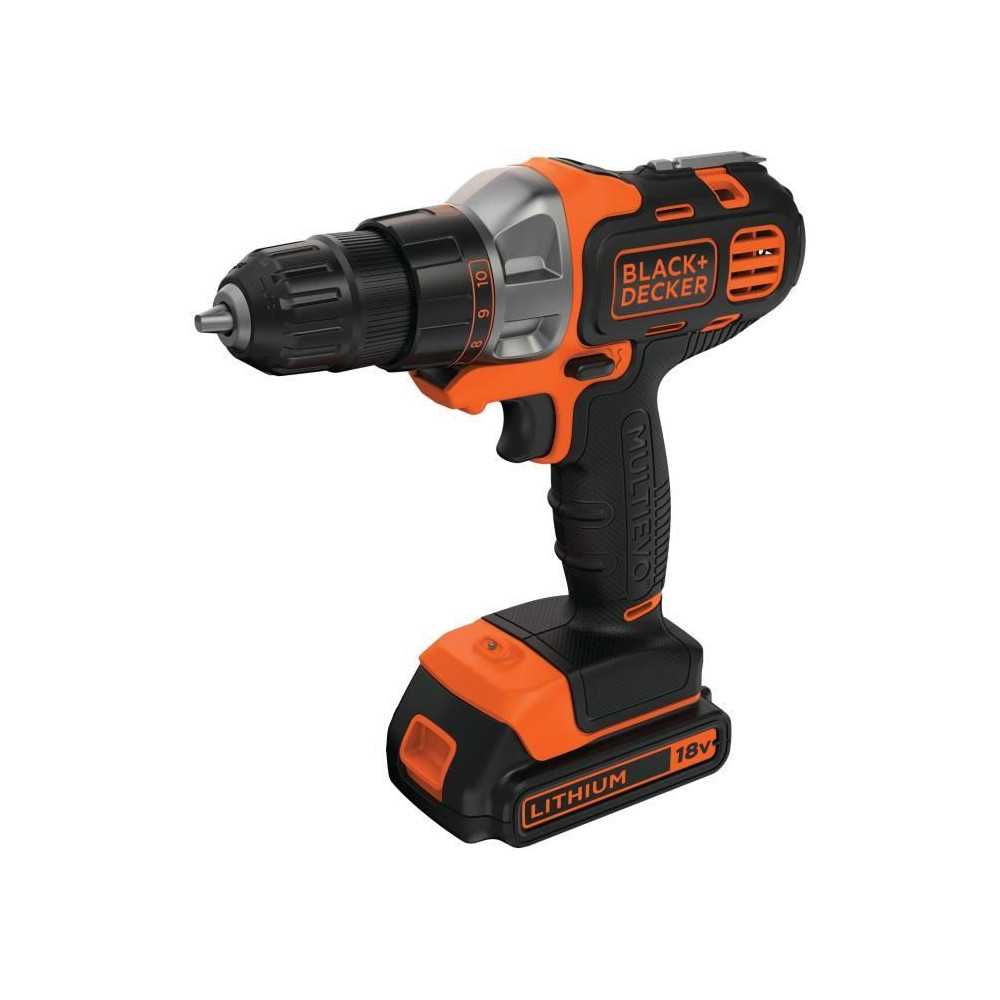 BLACK + DECKER - Cordless MultiEvo Drill-Driver 18V 1,5Ah + Charger -