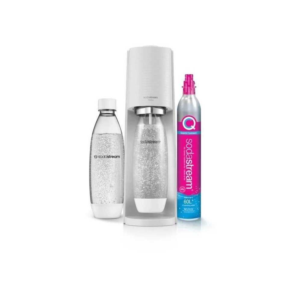 SODASTream TERRABILV - Machine Terra Blanche Pack 2 bottles LV + 1 CQC