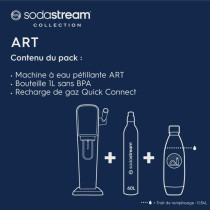 Sparkling water machine - SODASTREAM - ART Mandarine - With 1 1L bottl