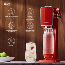 Sparkling water machine - SODASTREAM - ART Mandarine - With 1 1L bottl